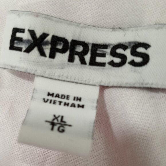 EXPRESS PINK|WHITE HALTER STYLE MAXI DRESS WITH RUFFLE WRAP SKIRT WOMEN SIZE XL - Picture 3 of 9